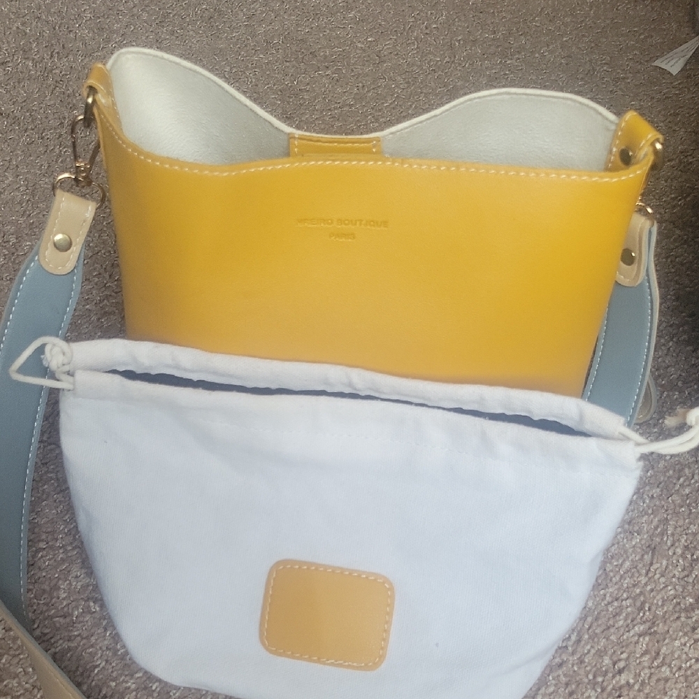 Yellow and White Women Bag - Picture 7 of 14